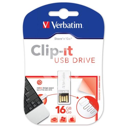 Verbatim Pin It 16GB, USB flash disk 3.0, 43952, bílá 1