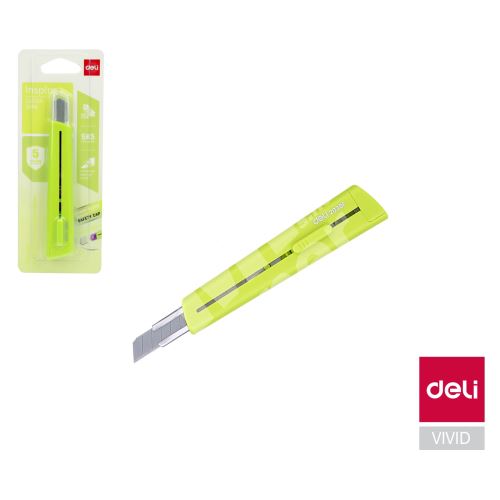 Nůž Deli 126mm odlamovací, zelený E2038 1