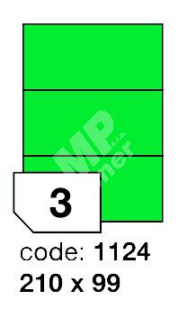 Samolepící etikety Rayfilm Office 210x99 mm 300 archů, matně zelená, R0120.1124D 1
