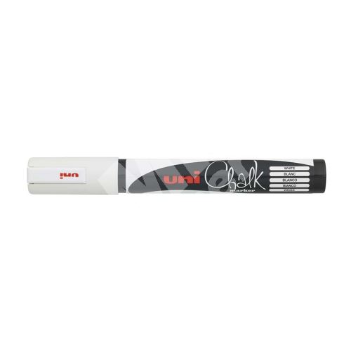 Uni Chalk Marker křídový popisovač PWE-5M, 1,8-2,5 mm, bílý 1