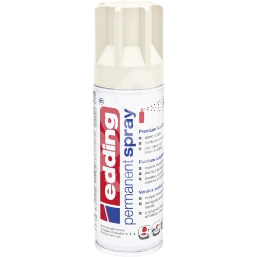 Akrylový sprej Edding 5200, krémově bílá matná, 200 ml 1