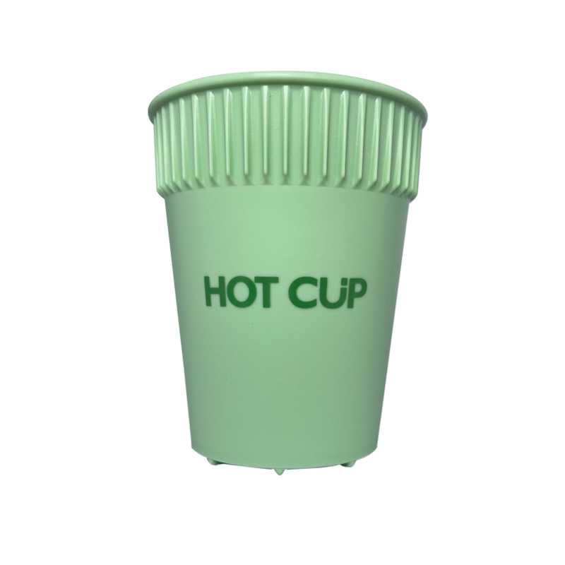 Kelímek 200 ml, PP, vratný, horké nápoje, hot cup zelený