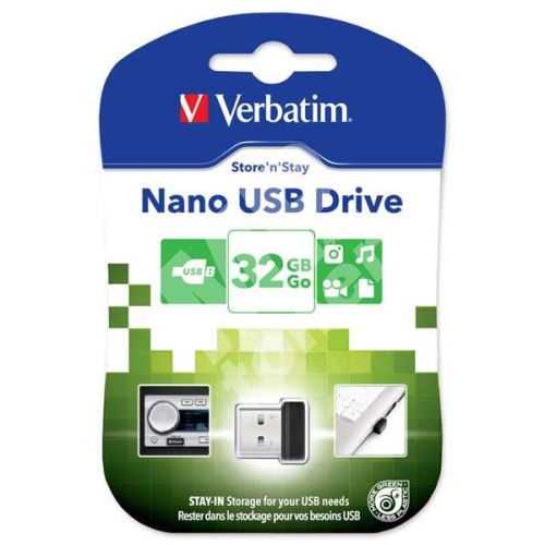 Verbatim Nano Store n Stay 32GB, USB flash disk 2.0, 98130, černá 1
