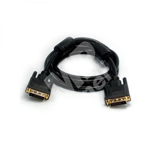Kabel DVI-D (dual link), 24+1 M/24+1 M, 10 m, feritové stínění, pozlacené konektory 1