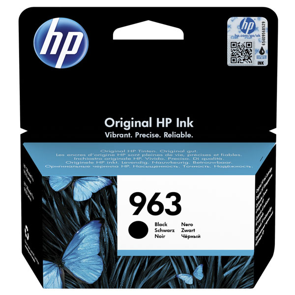 Inkoustová cartridge HP 3JA26AE, Officejet Pro 9010, 9012, black, No.963, originál