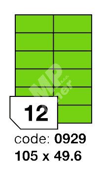 Samolepící etikety Rayfilm Office 105x49,6 mm 300 archů, fluo zelená, R0130.0929D 1
