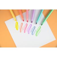 Popisovače Kores Pastel Style, štětcový hrot, 6 barev 11 (10)