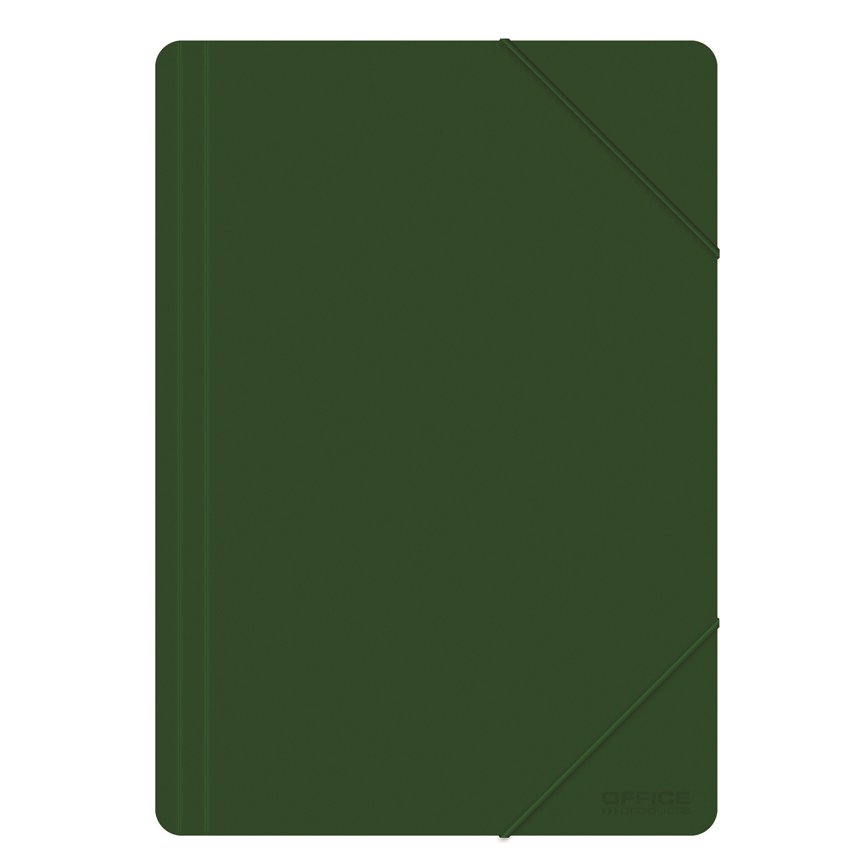 Spisové desky s gumičkou Office, A4, PP, 3 klopy, zelené