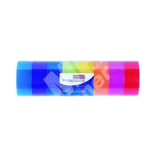 Donau kancelářská páska, 18 mm x 18 m, 8 ks, mix barev 1