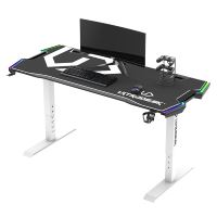 Herní stůl Ultradesk Force Snow, 166x70, 66-86 cm, 5 úrovní výšky, s XXL podložkou, 2 (1)