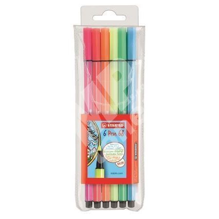 Fixy Stabilo Pen 68, 6 neonových barev, 1mm 1