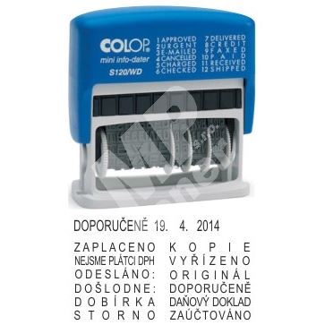 Colop MiniDater S120/WD  razítko s nastavitelným textem 1
