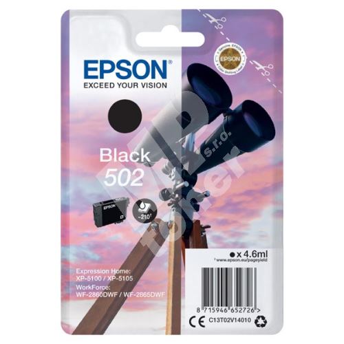 Cartridge Epson C13T02V14010, black, originál 1