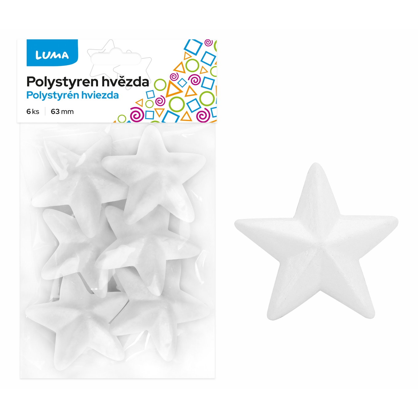 Polystyren Luma, Hvězda 63mm