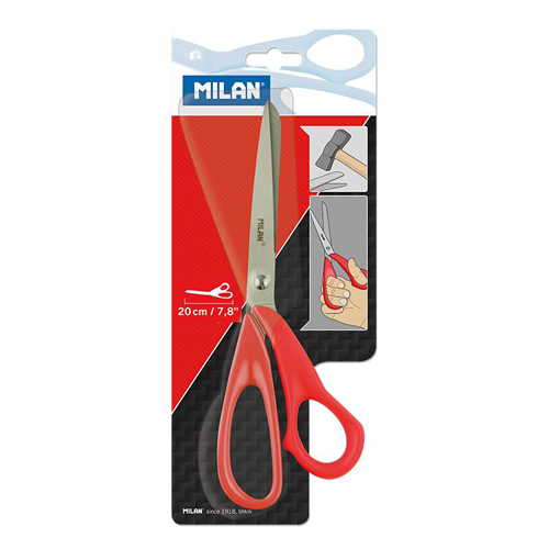 Kancelářské nůžky Milan 20 cm, červené