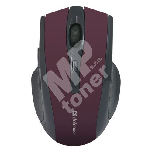 Myš Defender Accura MM-665, 1600DPI, optická, 6tl., bezdrátová, černo-červená 1