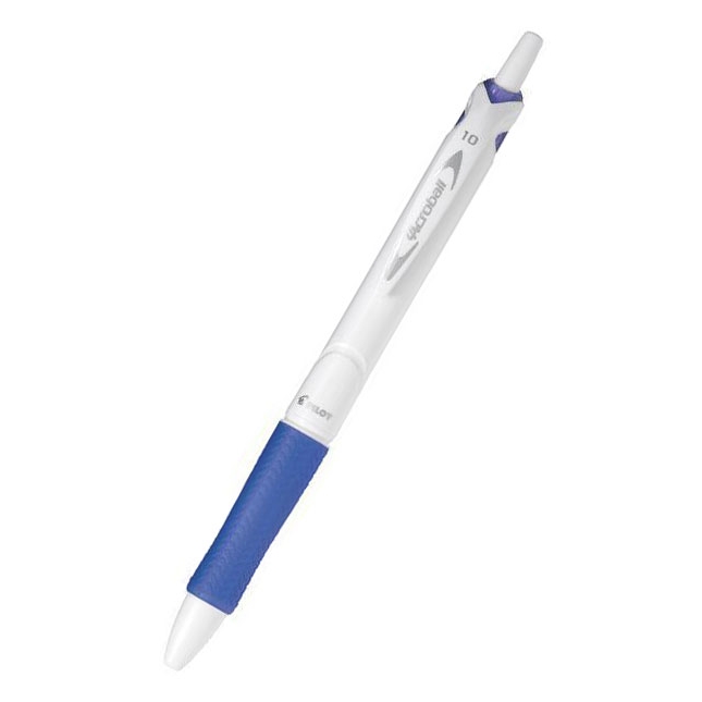 Kuličkové pero Pilot Acroball Pure White, modrá, 0,32 mm, stiskací mechanismus