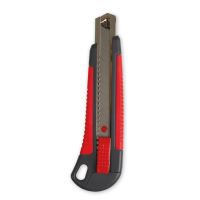 Kovový ulamovací nůž Kores 18 mm, softgrip, šedočervený Kovový ulamovací nůž Kores 18 mm, softgrip, šedočervený