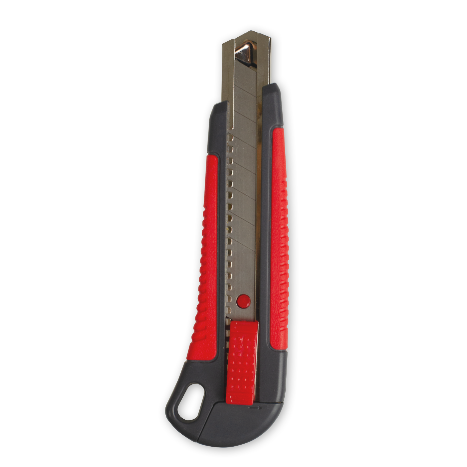 Kovový ulamovací nůž Kores 18 mm, softgrip, šedočervený