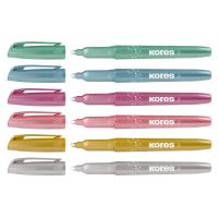 Zvýrazňovače Kores Glitter Text Marker, třpytivé, set 6 barev 3 (2)