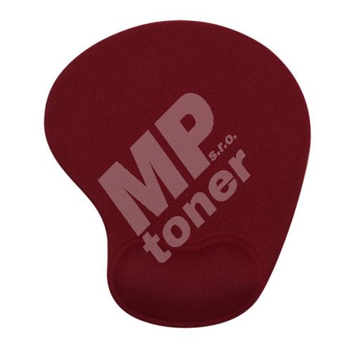 Podložka pod myš Powerton mini, ergonomická, gelová, vínově červená 1