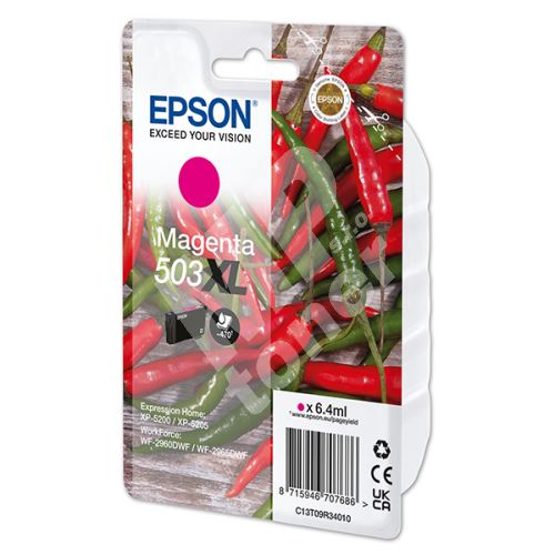 Cartridge Epson C13T09R34010, magenta, 503XL, originál 1
