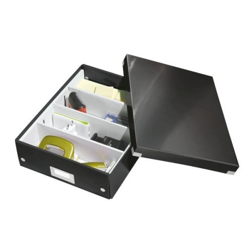 Archivační organizační box Leitz Click-N-Store M (A4), černý