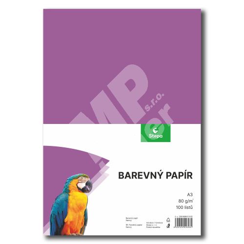 Náčrtkový papír barevný fialový A3, 100 l 1