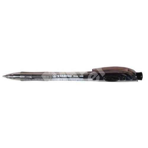 Kuličkové pero Stabilo Liner 308, 0,3mm, stiskací mechanismus, černé 1
