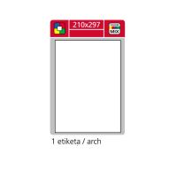 Samolepící etikety A4 SK LABEL 210 x 297 mm, 100 archů, modré