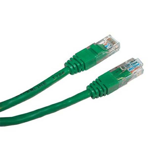 UTP kabel RJ45 M/RJ45 M, 5 m, nestíněný, zelený