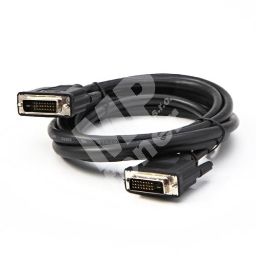 Video kabel Logo DVI (24+1) samec - DVI (24+1) samec, Dual link, 2m, stíněný, černý 1