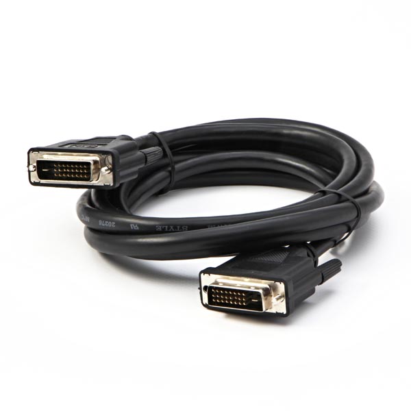 Video kabel Logo DVI (24+1) samec - DVI (24+1) samec, Dual link, 2m, stíněný, černý
