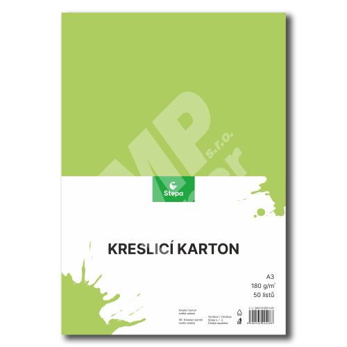 Kreslící karton zelený A3, 50 listů 1