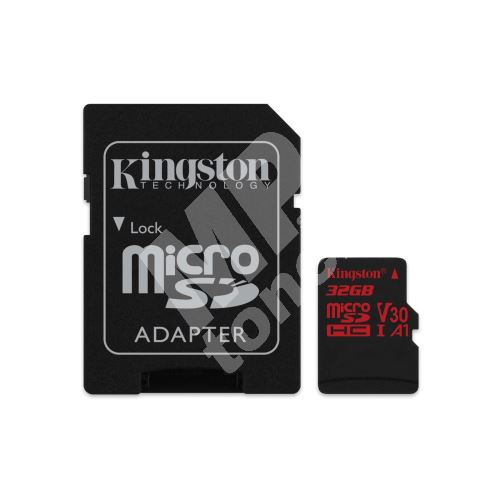 Kingston 32GB microSDHC Canvas React U3 100R/70W V30 A1 + SD adapter 1