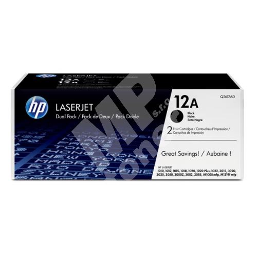 Toner HP Q2612AD, black, 2-pack, originál 1