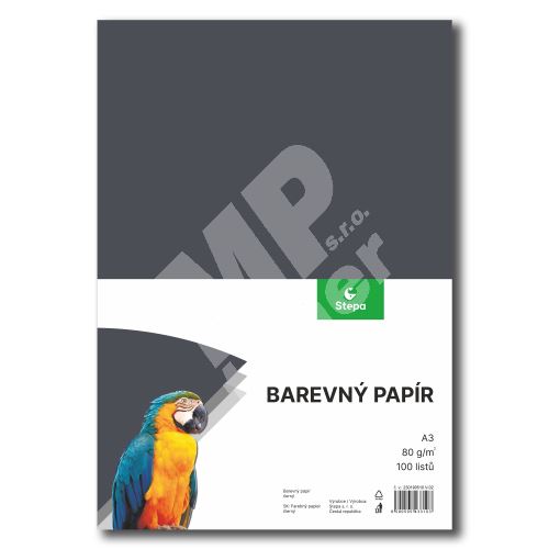 Náčrtkový papír barevný černý A3, 100 listů 1