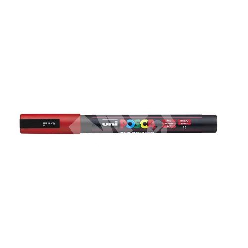 Uni Posca PC-3M akrylový popisovač, 0,9-1,3 mm, červený 1