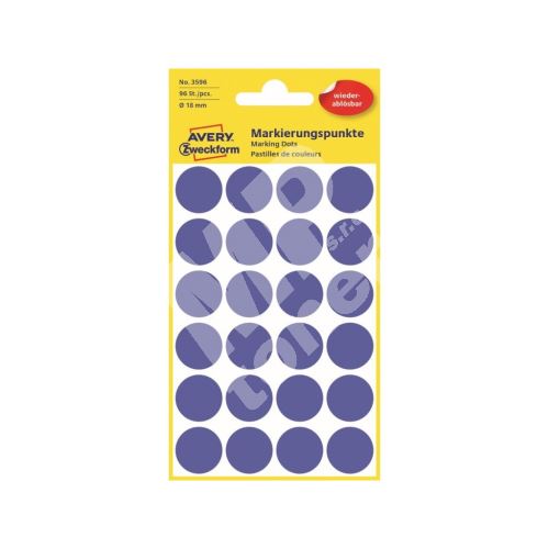 Etikety na ruční popis kolečko průměr 18 mm - modrá - 3596 1