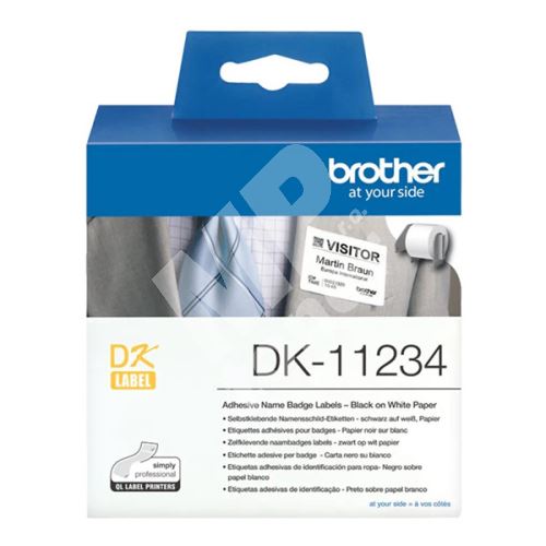 Brother DK11234,  papírové štítky 60mm x 86mm, bílá, 260 ks 1