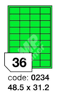 Samolepící etikety Rayfilm Office 48,5x31,2 mm 300 archů, matně zelená, R0120.0234D 1