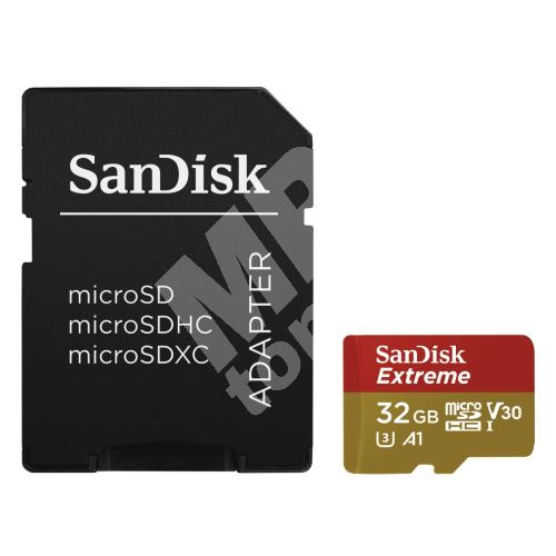 SanDisk 32GB Extreme microSDHC 100MB/s + adaptér 1