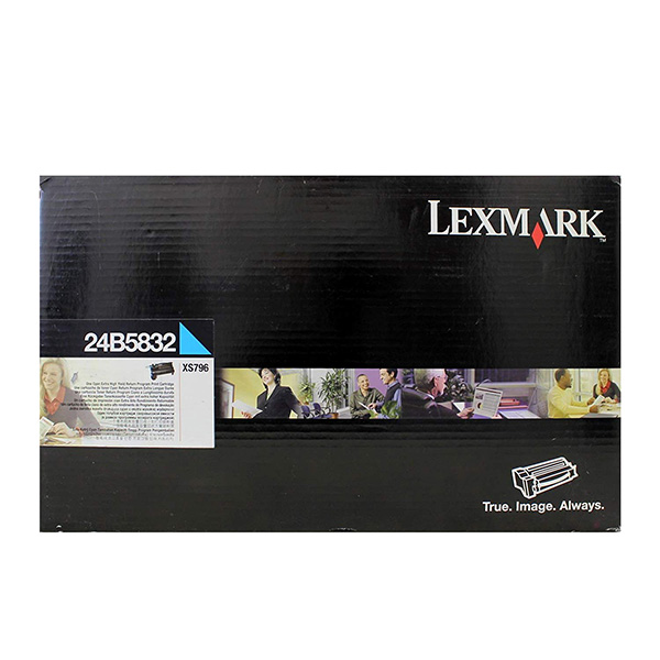 Toner Lexmark 24B5832, XS796de, XS796dte, cyan, originál
