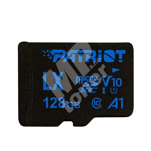 Patriot 128GB microSDXC V10 A1, class 10 U1 až 90MB/s + adapter 1