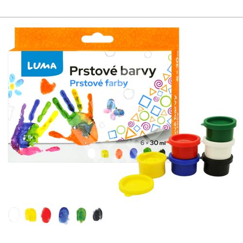 Barvy prstové Luma, 6 barev, 30ml 1