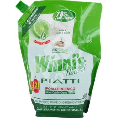 Winnis Piatti Lime Ecoricarica na ruční mytí nádobí Ekologický hypoalergenní 1 l 1