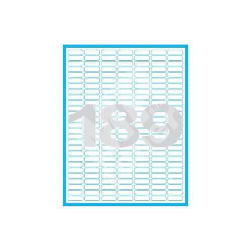 Etikety MP print samolepící A4, 25,4x10 mm, 189ks/arch, 100 archů, reflexní růžové 1
