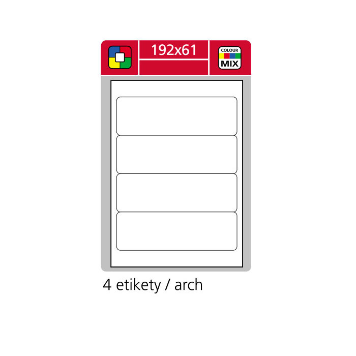 Samolepící etikety A4 SK LABEL 192 x 61 mm, 100 archů, zelené