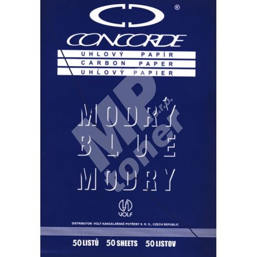 Kopírák uhlový papír A4 modrý 1bal/100ks 1
