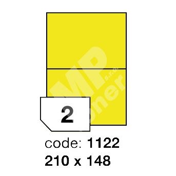 Samolepící etikety Rayfilm Office 210x148 mm 100 archů, matně žlutá, R0121.1122A 1